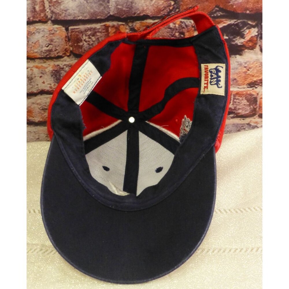 Atlanta Braves Fan Favorite Adjustable Baseball Cap Navy/Red Cotton One Size - Picture 7 of 7